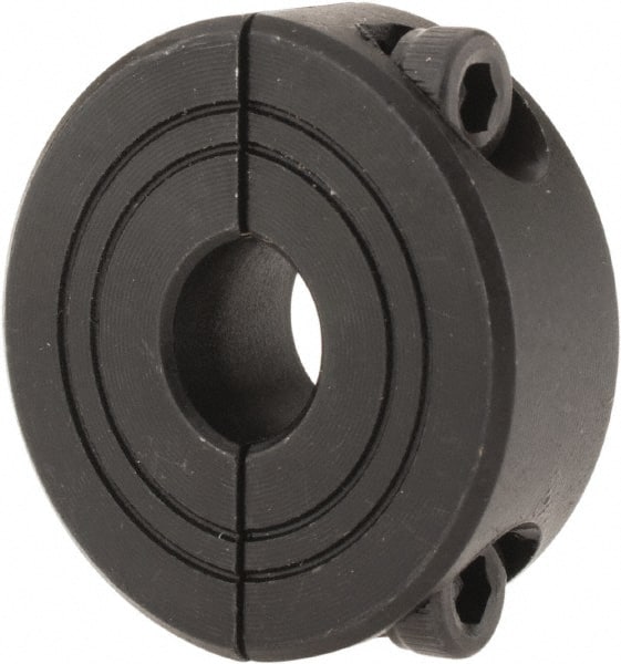 Climax Metal Products - 8mm Bore, Steel, Two Piece Shaft Collar - 1" Outside Diam - Exact Tooling