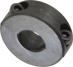 Climax Metal Products - 10mm Bore, Steel, Two Piece Shaft Collar - 1" Outside Diam - Exact Tooling