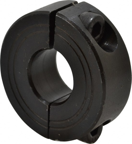 Climax Metal Products - 13mm Bore, Steel, Two Piece Shaft Collar - 1-1/4" Outside Diam - Exact Tooling