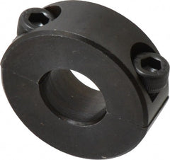 Climax Metal Products - 15mm Bore, Steel, Two Piece Shaft Collar - 1-3/8" Outside Diam - Exact Tooling