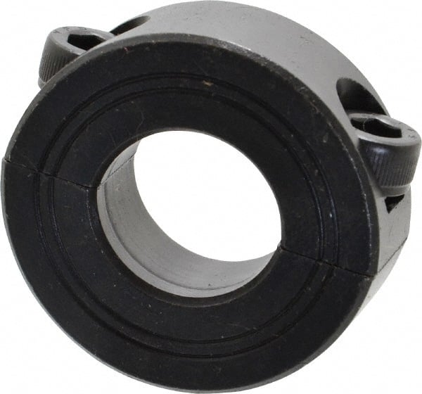 Climax Metal Products - 20mm Bore, Steel, Two Piece Shaft Collar - 1-5/8" Outside Diam - Exact Tooling