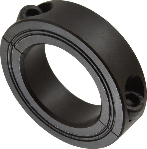 Climax Metal Products - 35mm Bore, Steel, Two Piece Shaft Collar - 2-1/4" Outside Diam - Exact Tooling
