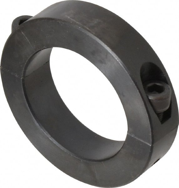 Climax Metal Products - 55mm Bore, Steel, Two Piece Shaft Collar - 3-1/4" Outside Diam - Exact Tooling