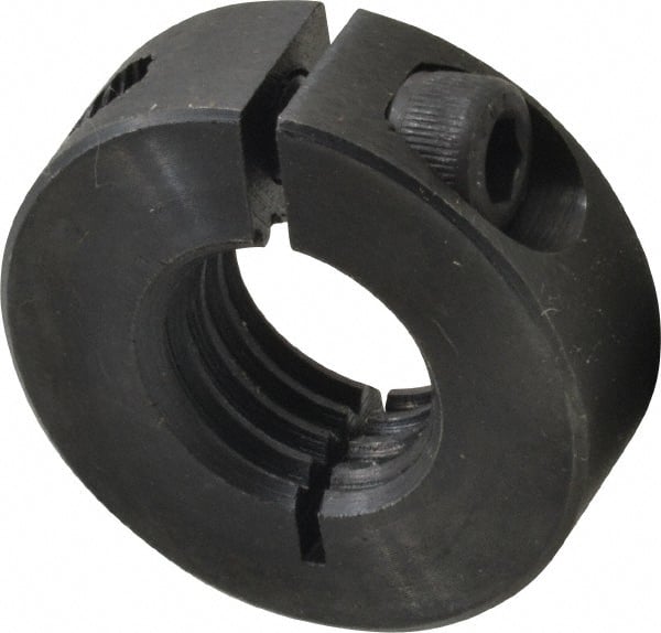 Climax Metal Products - 3/4-10 Thread, Steel, One Piece Threaded Shaft Collar - 1-1/2" Outside Diam, 1/2" Wide - Exact Tooling