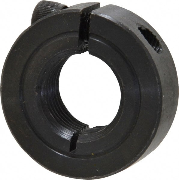 Climax Metal Products - 3/4-16 Thread, Steel, One Piece Threaded Shaft Collar - 1-1/2" Outside Diam, 1/2" Wide - Exact Tooling