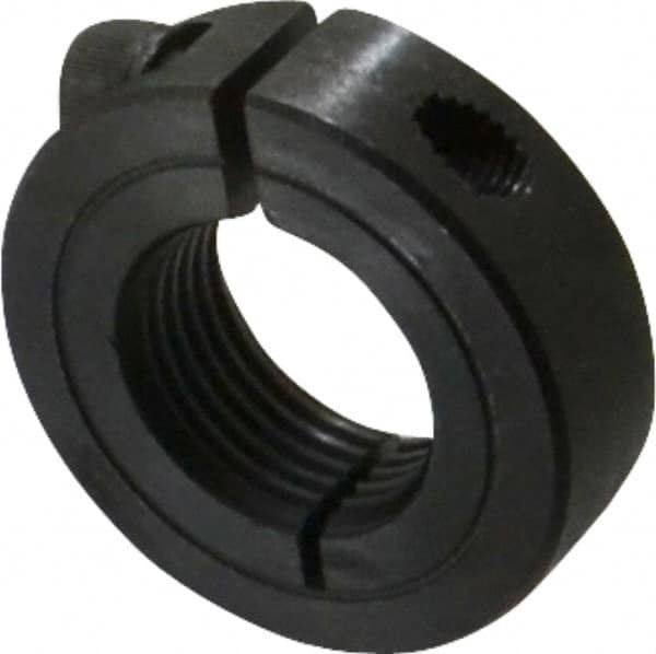 Climax Metal Products - 7/8-14 Thread, Steel, One Piece Threaded Shaft Collar - 1-5/8" Outside Diam, 1/2" Wide - Exact Tooling