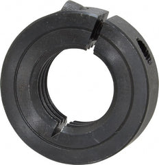 Climax Metal Products - 1-8 Thread, Steel, One Piece Threaded Shaft Collar - 1-3/4" Outside Diam, 1/2" Wide - Exact Tooling