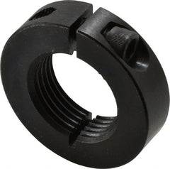 Climax Metal Products - 1-1/8-12 Thread, Steel, One Piece Threaded Shaft Collar - 1-7/8" Outside Diam, 1/2" Wide - Exact Tooling