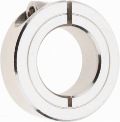 Climax Metal Products - 1" Bore, Stainless Steel, One Piece Clamp Collar - 1-3/4" Outside Diam, 1/2" Wide - Exact Tooling