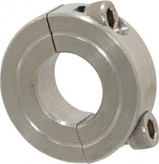 Climax Metal Products - 5/8" Bore, Stainless Steel, Two Piece Shaft Collar - 1-5/16" Outside Diam, 7/16" Wide - Exact Tooling