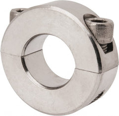 Climax Metal Products - 3/4" Bore, Stainless Steel, Two Piece Shaft Collar - 1-1/2" Outside Diam, 1/2" Wide - Exact Tooling