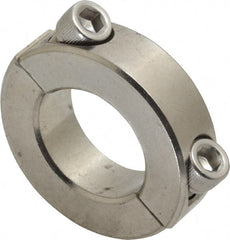 Climax Metal Products - 1" Bore, Stainless Steel, Two Piece Shaft Collar - 1-3/4" Outside Diam, 1/2" Wide - Exact Tooling