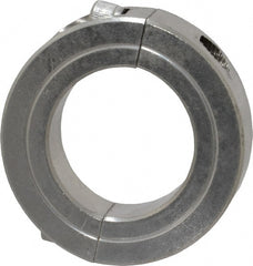 Climax Metal Products - 1-1/4" Bore, Stainless Steel, Two Piece Shaft Collar - 2-1/16" Outside Diam, 1/2" Wide - Exact Tooling