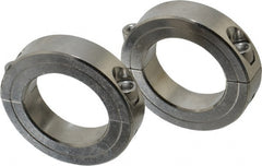 Climax Metal Products - 1-1/2" Bore, Stainless Steel, Two Piece Shaft Collar - 2-3/8" Outside Diam, 9/16" Wide - Exact Tooling