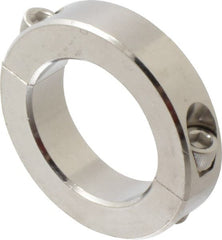Climax Metal Products - 1-15/16" Bore, Stainless Steel, Two Piece Shaft Collar - 3" Outside Diam, 11/16" Wide - Exact Tooling