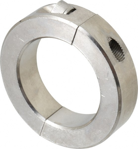 Climax Metal Products - 2" Bore, Stainless Steel, Two Piece Shaft Collar - 3" Outside Diam, 11/16" Wide - Exact Tooling