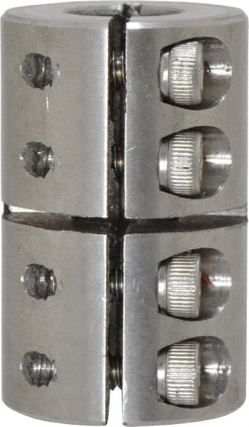 Climax Metal Products - 3/8" Inside x 7/8" Outside Diam, One Piece Split Clamping Collar - 1-3/8" Long - Exact Tooling