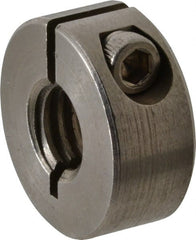 Climax Metal Products - 3/8-16 Thread, Stainless Steel, One Piece Threaded Shaft Collar - 7/8" Outside Diam, 3/8" Wide - Exact Tooling