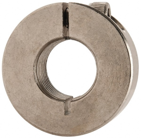 Climax Metal Products - 5/8-18 Thread, Stainless Steel, One Piece Threaded Shaft Collar - 1-5/16" Outside Diam, 7/16" Wide - Exact Tooling