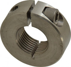 Climax Metal Products - 3/4-16 Thread, Stainless Steel, One Piece Threaded Shaft Collar - 1-1/2" Outside Diam, 1/2" Wide - Exact Tooling
