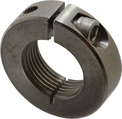 Climax Metal Products - 1-14 Thread, Stainless Steel, One Piece Threaded Shaft Collar - 1-3/4" Outside Diam, 1/2" Wide - Exact Tooling