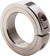 Climax Metal Products - 1-3/4-16 Thread, Stainless Steel, One Piece Threaded Shaft Collar - 2-3/4" Outside Diam, 11/16" Wide - Exact Tooling