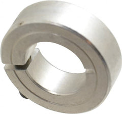 Climax Metal Products - 7/8" Bore, Aluminum, One Piece Clamp Collar - 1-5/8" Outside Diam, 1/2" Wide - Exact Tooling