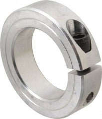 Climax Metal Products - 1-3/4" Bore, Aluminum, One Piece Clamp Collar - 2-3/4" Outside Diam, 11/16" Wide - Exact Tooling