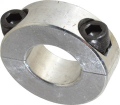 Climax Metal Products - 3/4" Bore, Aluminum, Two Piece Shaft Collar - 1-1/2" Outside Diam, 1/2" Wide - Exact Tooling