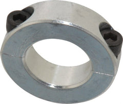 Climax Metal Products - 1" Bore, Aluminum, Two Piece Shaft Collar - 1-3/4" Outside Diam, 1/2" Wide - Exact Tooling