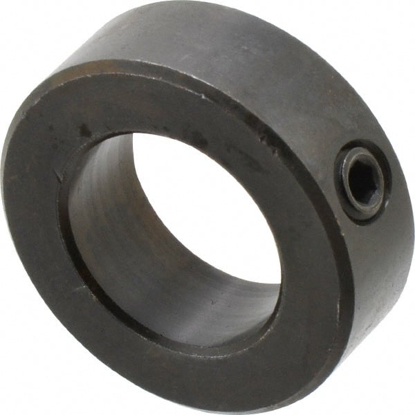 Climax Metal Products - 1-3/16" Bore, Steel, Set Screw Shaft Collar - 2" Outside Diam, 11/16" Wide - Exact Tooling