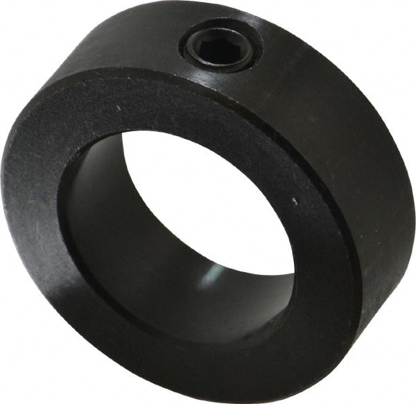 Climax Metal Products - 1-1/4" Bore, Steel, Set Screw Shaft Collar - 2" Outside Diam, 11/16" Wide - Exact Tooling