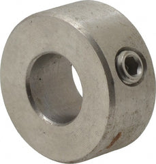 Climax Metal Products - 10mm Bore, Stainless Steel, Set Screw Shaft Collar - 7/8" Outside Diam - Exact Tooling