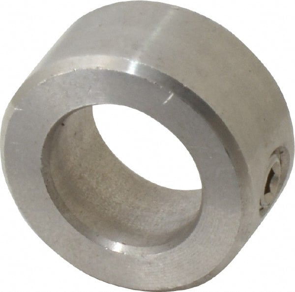 Climax Metal Products - 15mm Bore, Stainless Steel, Set Screw Shaft Collar - 1" Outside Diam - Exact Tooling