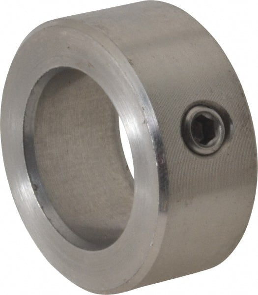 Climax Metal Products - 20mm Bore, Stainless Steel, Set Screw Shaft Collar - 1-1/4" Outside Diam - Exact Tooling