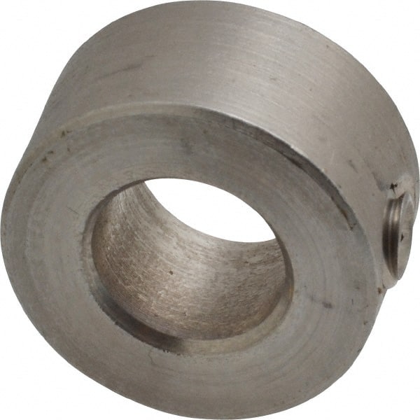 Climax Metal Products - 7/16" Bore, Stainless Steel, Set Screw Shaft Collar - 7/8" Outside Diam, 7/16" Wide - Exact Tooling