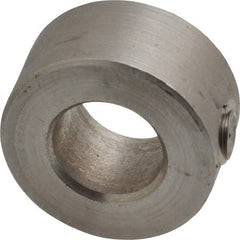 Climax Metal Products - 7/16" Bore, Stainless Steel, Set Screw Shaft Collar - 7/8" Outside Diam, 7/16" Wide - Exact Tooling