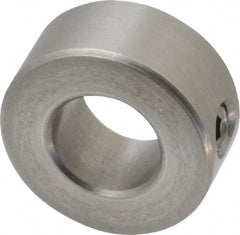Climax Metal Products - 1/2" Bore, Stainless Steel, Set Screw Shaft Collar - 1" Outside Diam, 7/16" Wide - Exact Tooling