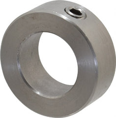 Climax Metal Products - 7/8" Bore, Stainless Steel, Set Screw Shaft Collar - 1-1/2" Outside Diam, 9/16" Wide - Exact Tooling