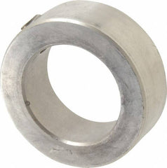 Climax Metal Products - 1-1/8" Bore, Stainless Steel, Set Screw Shaft Collar - 1-3/4" Outside Diam, 5/8" Wide - Exact Tooling