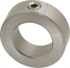 Climax Metal Products - 1-3/16" Bore, Stainless Steel, Set Screw Shaft Collar - 2" Outside Diam, 11/16" Wide - Exact Tooling