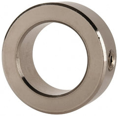 Climax Metal Products - 1-3/8" Bore, Stainless Steel, Set Screw Shaft Collar - 2-1/8" Outside Diam, 3/4" Wide - Exact Tooling