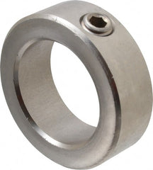 Climax Metal Products - 1-3/4" Bore, Stainless Steel, Set Screw Shaft Collar - 2-5/8" Outside Diam, 7/8" Wide - Exact Tooling