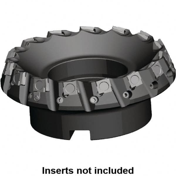 Kennametal - 8" Cut Diam, 2-1/2" Arbor Hole, 5.89mm Max Depth of Cut, 20° Indexable Chamfer & Angle Face Mill - 16 Inserts, SPHX 1205... Insert, Right Hand Cut, 16 Flutes, Series Fix-Perfect - Exact Tooling