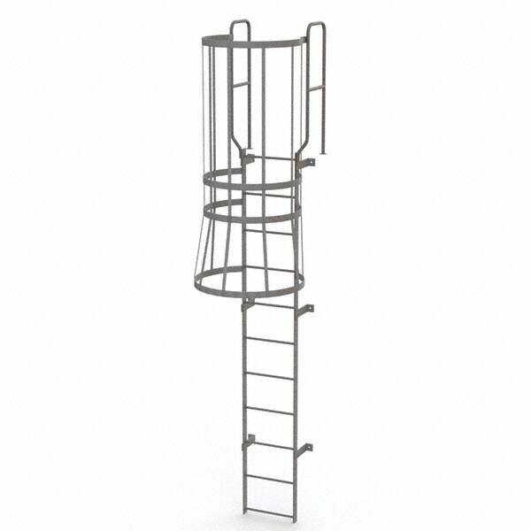 TRI-ARC - Rolling & Wall Mounted Ladders & Platforms Type: Fixed Ladder Style: Safety Cage - Exact Tooling