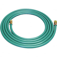 Dynabrade - 8mm ID x 12.7" OD 12' Long Multipurpose Air Hose - Male/Female Ends, 90 Working psi, Green - Exact Tooling
