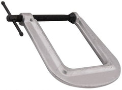 Wilton - Light-Duty 3" Max Opening, 4-1/2" Throat Depth, Ductile Iron Standard C-Clamp - 700 Lb Capacity, 0" Min Opening, Deep Throat - Exact Tooling