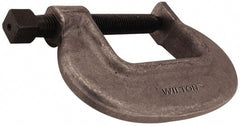 Wilton - Extra Heavy-Duty 10-1/4" Max Opening, 3-15/16" Throat Depth, Forged Steel Standard C-Clamp - 35,000 Lb Capacity, 0" Min Opening, Standard Throat Depth, Cold Drawn Steel Screw - Exact Tooling