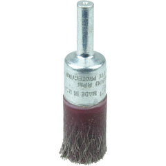 1/2″ Polyflex Encapsulated Crimped Wire End Brush, .0104″ Stainless Steel Fill - Exact Tooling