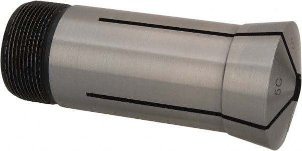 Interstate - 5/16 Inch 5C Square Collet - 3.28" Overall Length, 1.041-24 Internal Thread Size, Steel, 0.0039 Inch TIR - Exact Tooling